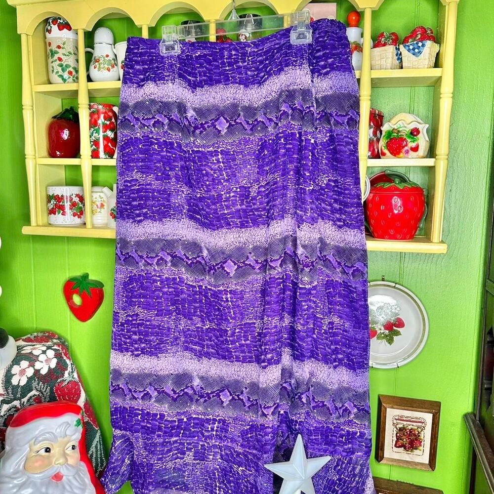 Vintage plus size grunge whimsigoth snakeskin layered mesh maxi skirt!